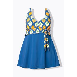 Ulla Popken Badekleid Schleife Softcups Neckholder-Optik  