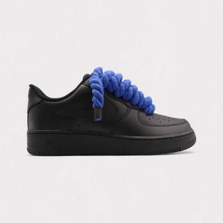 NIKE  Air Force 1 Black - Rope Lace Black 