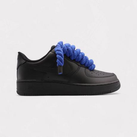 NIKE  Air Force 1 Black - Rope Lace Black 