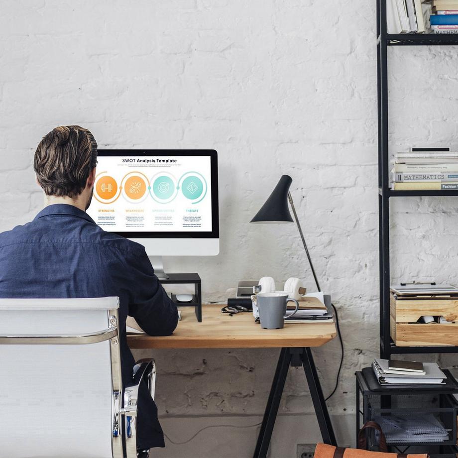 Northix  Supporto per monitor nero 