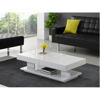 Vente-unique Table basse ARAMIS avec rangements MDF laqué  