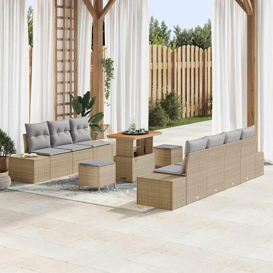 VidaXL Garten-sofa poly-rattan  
