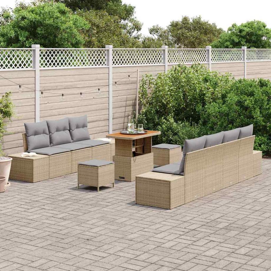 VidaXL Garten-sofa poly-rattan  