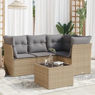 VidaXL set divano da giardino Polirattan  