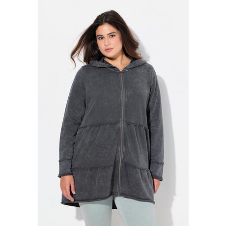 Ulla Popken Giacca Lunga con Cappuccio Look Vintage Linea A  