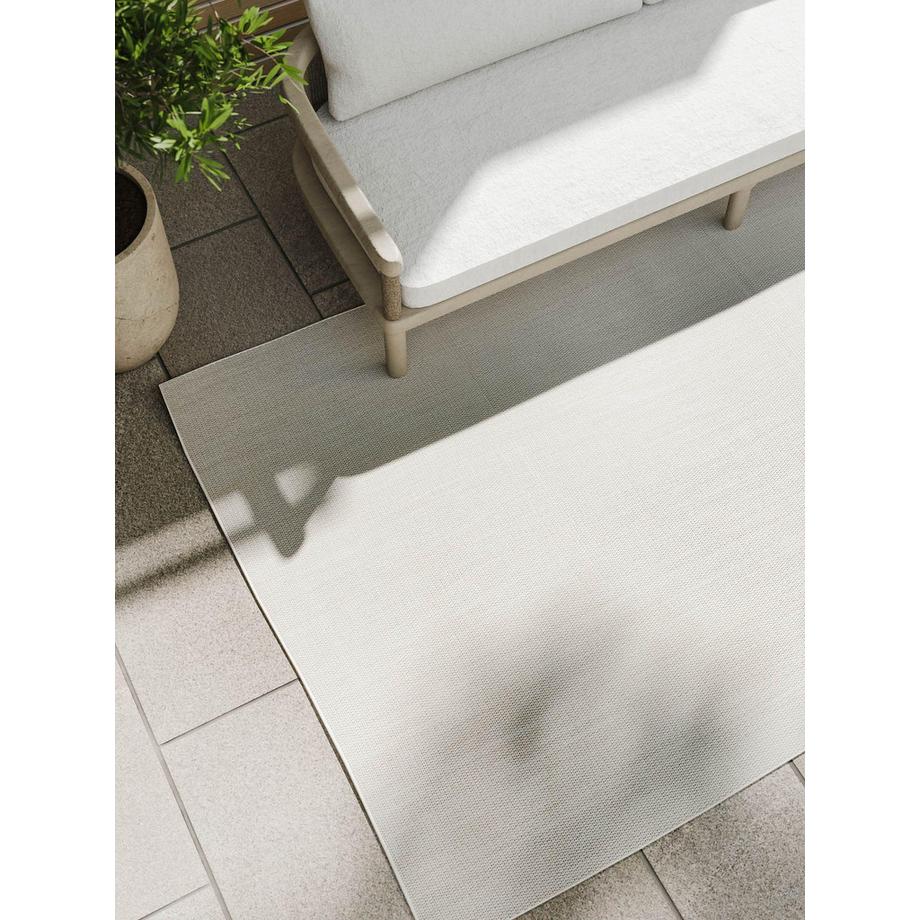 Benuta In- & Outdoor-Teppich Lou Weiß  