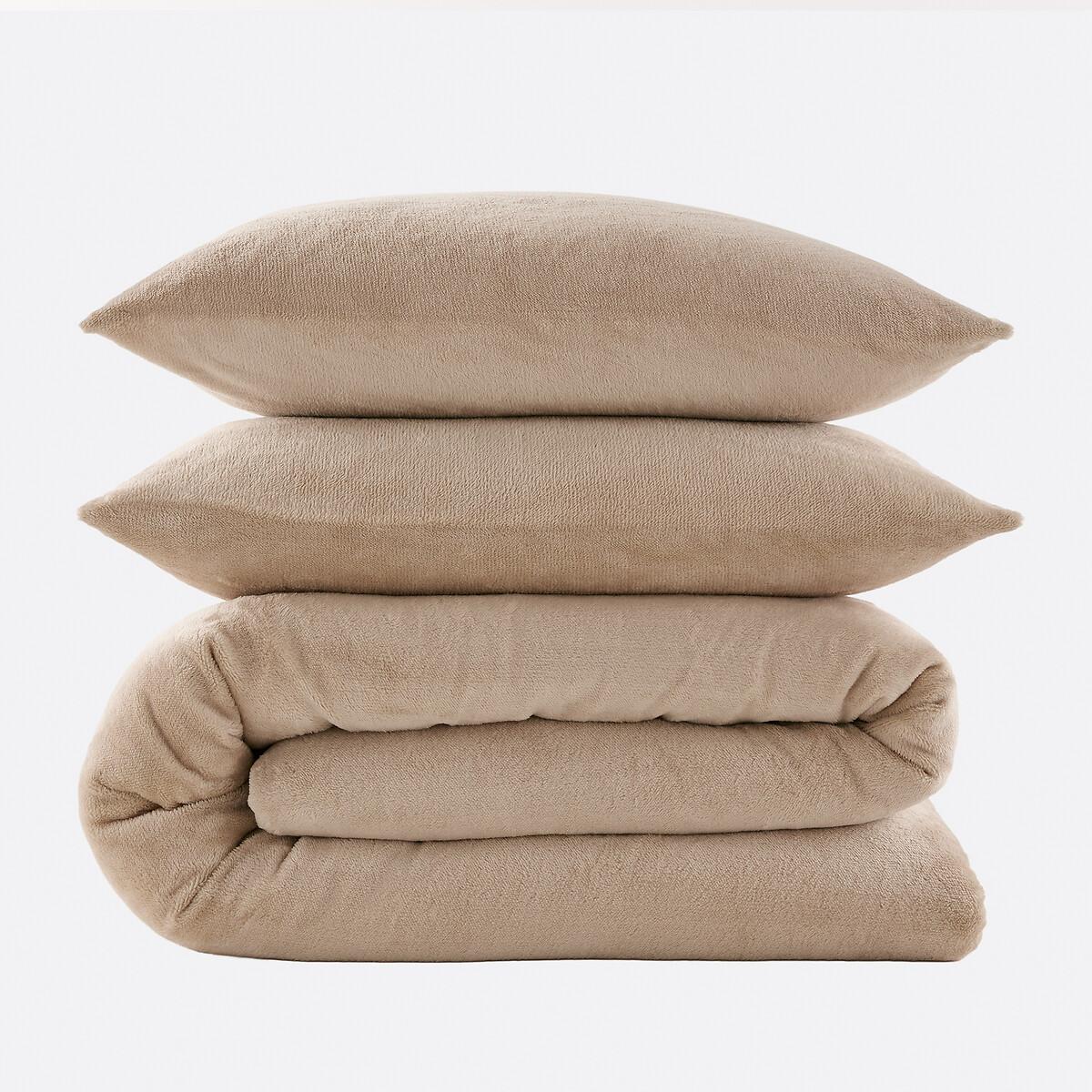 SO'HOME Parure de lit en polaire avec taie carrée  