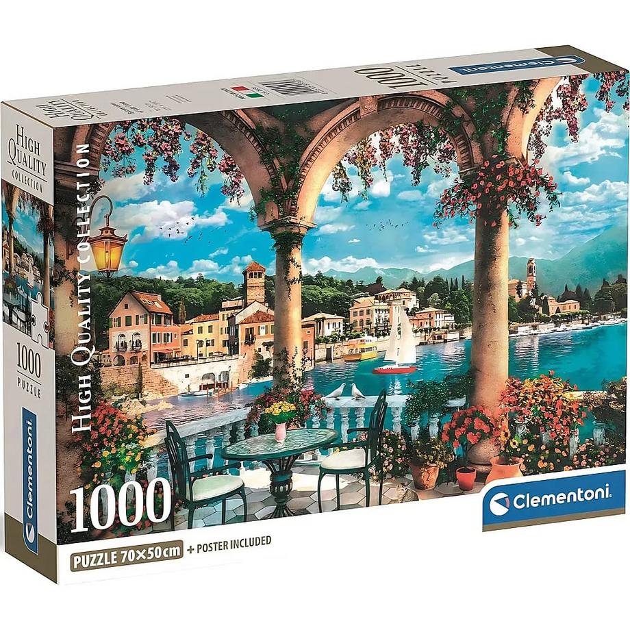 Puzzle Balkon - Mit Blick auf den Comer See (1000Teile)