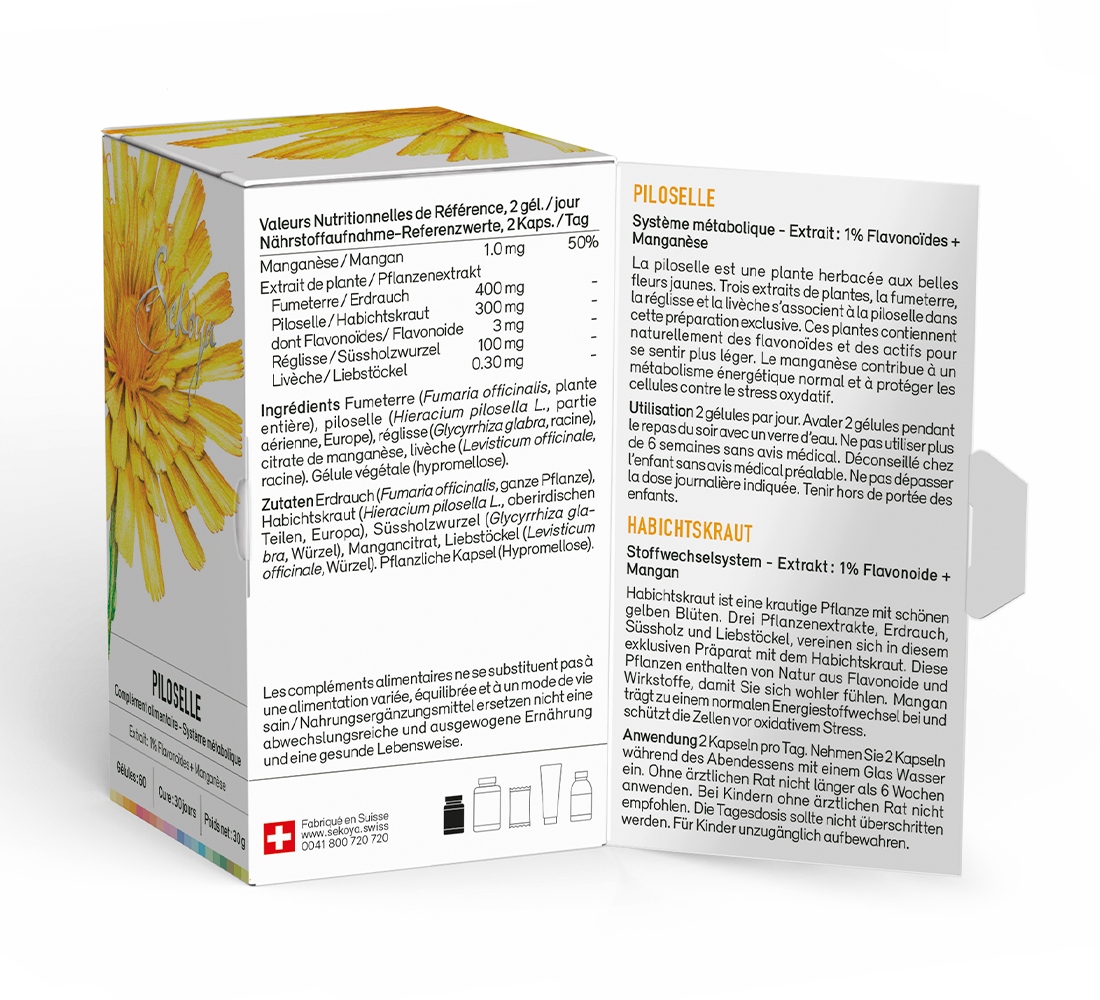 Sekoya Swiss  Habichtskraut | Ergänzung bei Wassereinlagerungen 