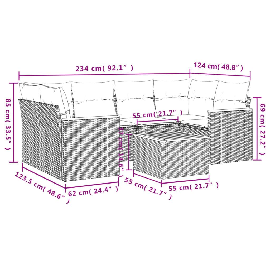 VidaXL Ensemble de canapés de jardin rotin synthétique  