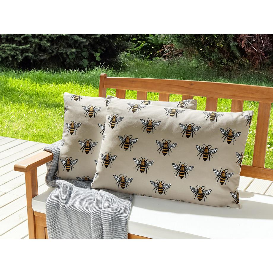 Beliani Set di 2 cuscini da esterno en Poliestere  CANNETO  