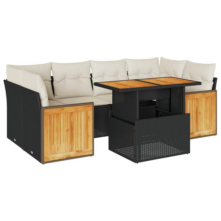 Gartensofa set poly-rattan