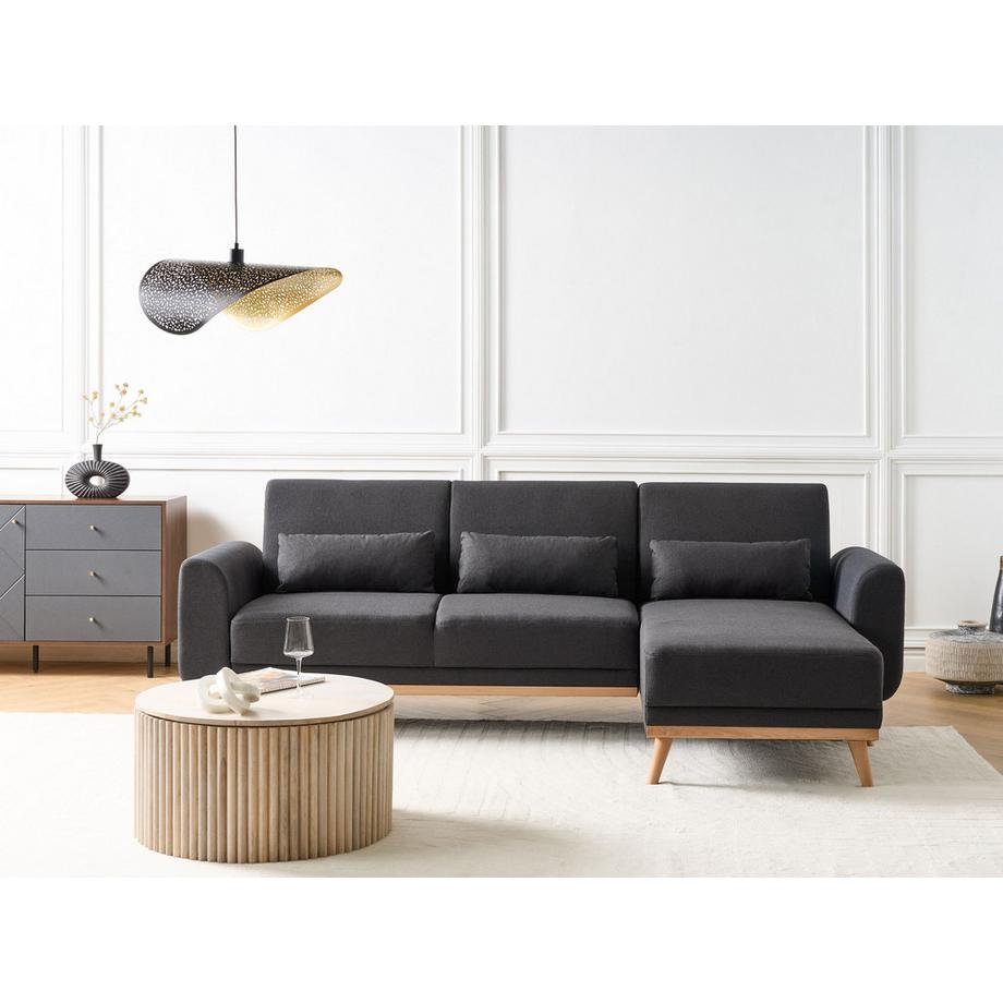 Beliani Canapé d'angle en Tissu  OLLSTA  