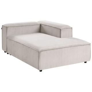 Beliani Chaise longue côté gauche en Velours côtelé Moderne ARDAL  