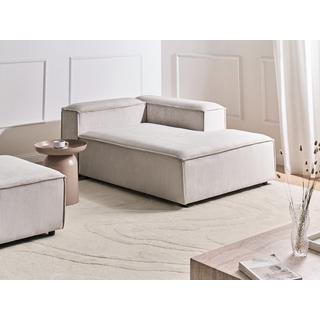 Beliani Chaise longue côté gauche en Velours côtelé Moderne ARDAL  