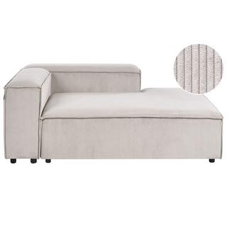 Beliani Chaise longue côté gauche en Velours côtelé Moderne ARDAL  