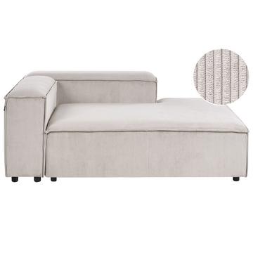 Chaise longue côté gauche en Velours côtelé Moderne ARDAL