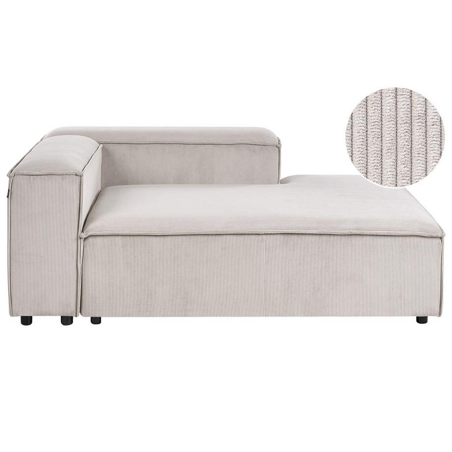 Chaise longue versione sinistra en Velluto a coste  ARDAL