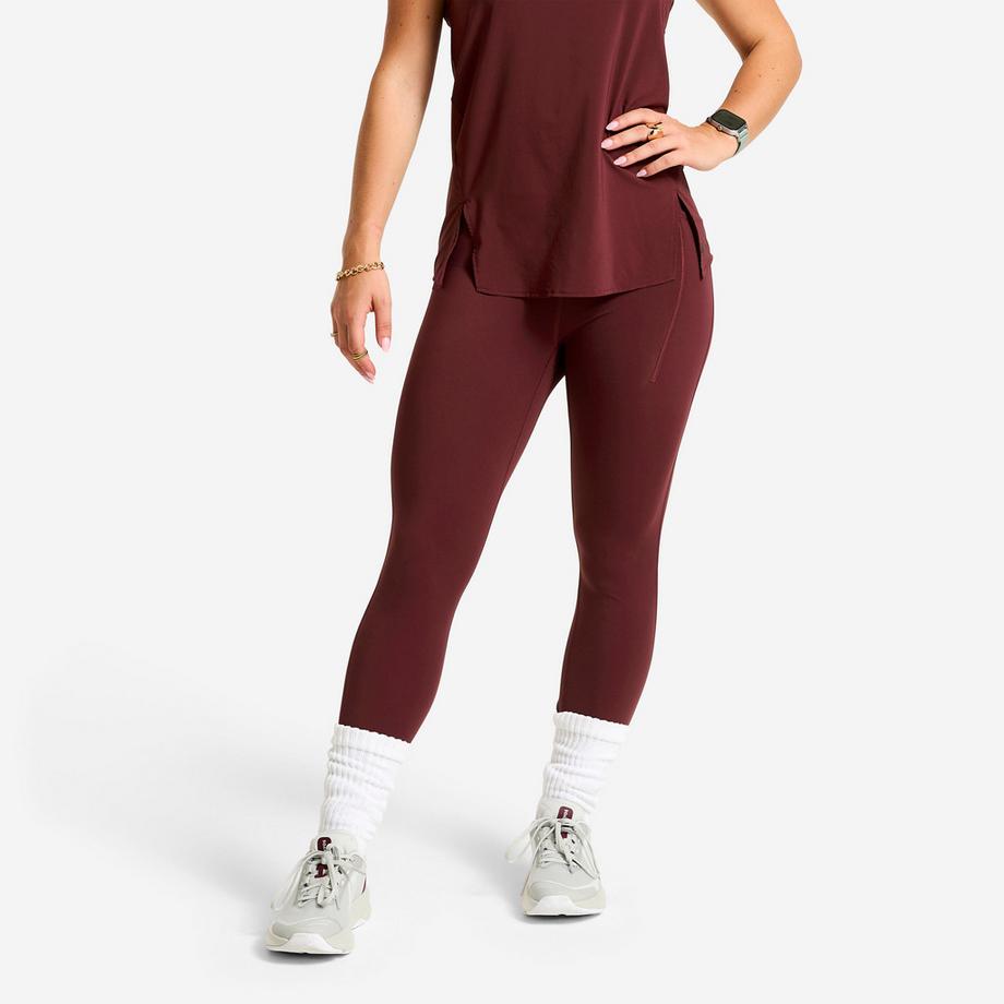 Sport-Leggings mit Gummibund , Bordeauxrot