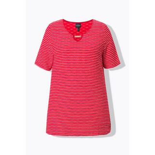 Ulla Popken  T-Shirt, Metallspange, Classic, Rundhals, Halbarm 