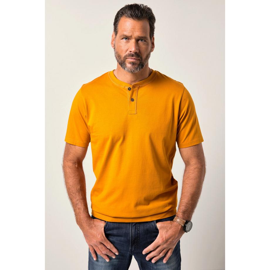 JP1880 Henley Halbarm Rundhals T-Shirt  
