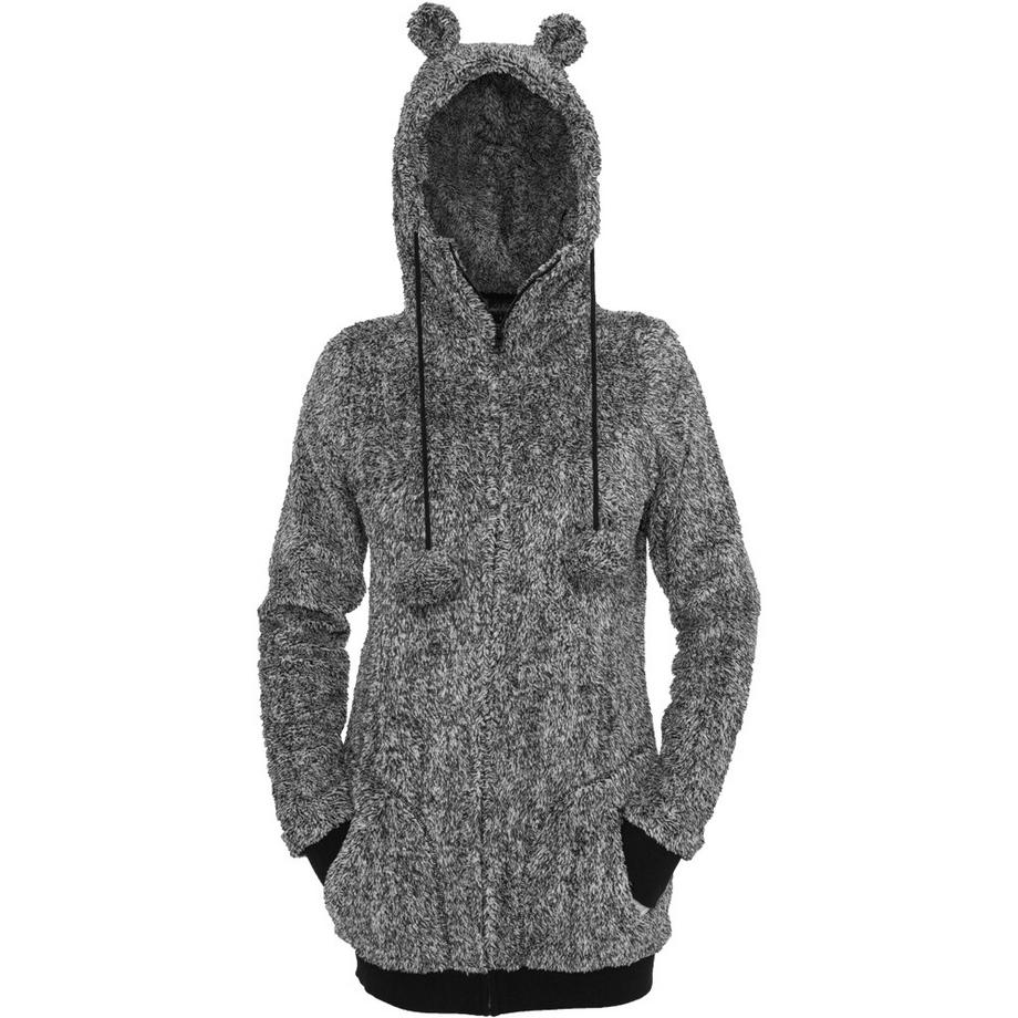 URBAN CLASSICS Teddy Zip Kapuzenpullover  