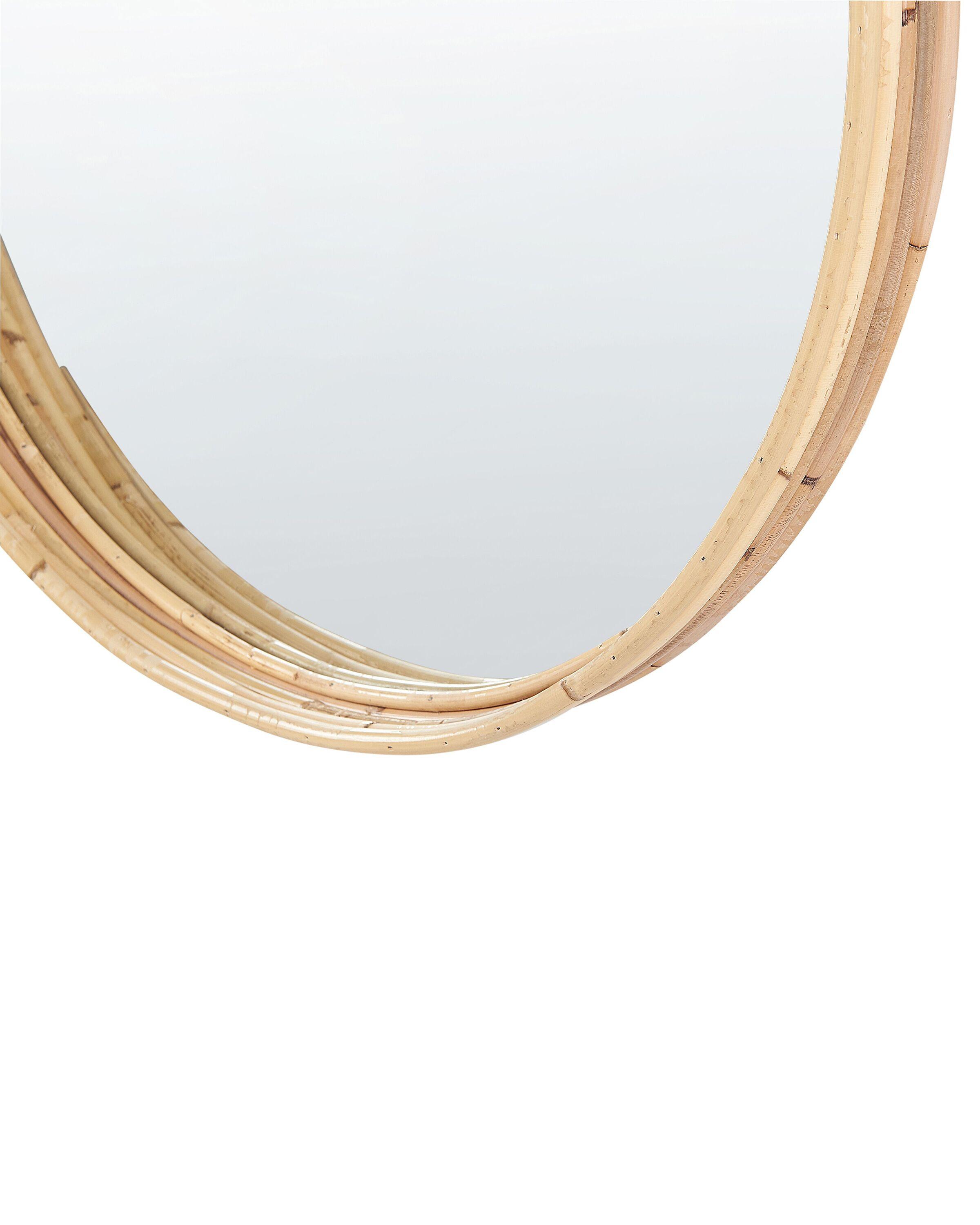 Beliani Miroir en Rotin Scandinave BARUNG  