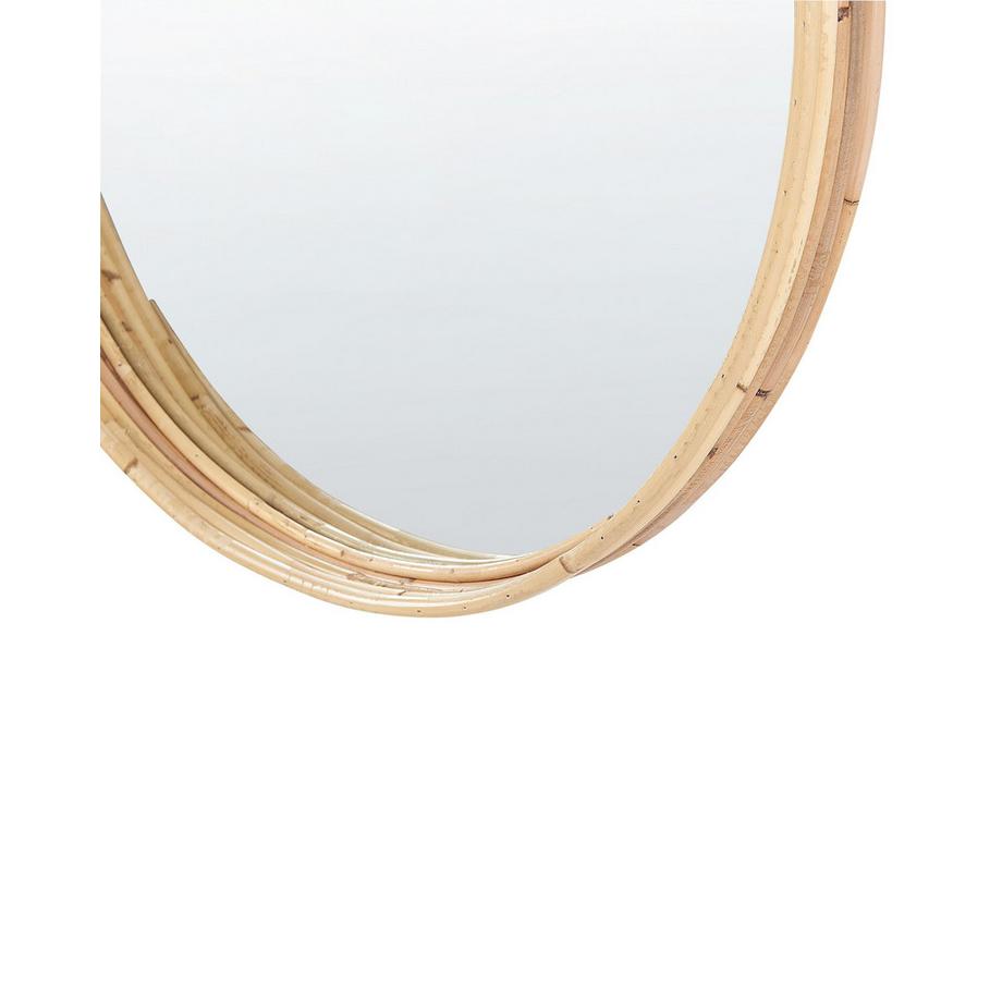 Beliani Miroir en Rotin Scandinave BARUNG  