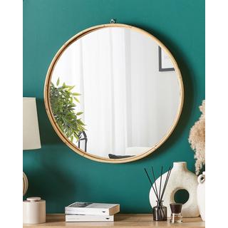 Beliani Miroir en Rotin Scandinave BARUNG  