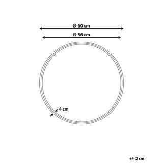 Beliani Miroir en Rotin Scandinave BARUNG  