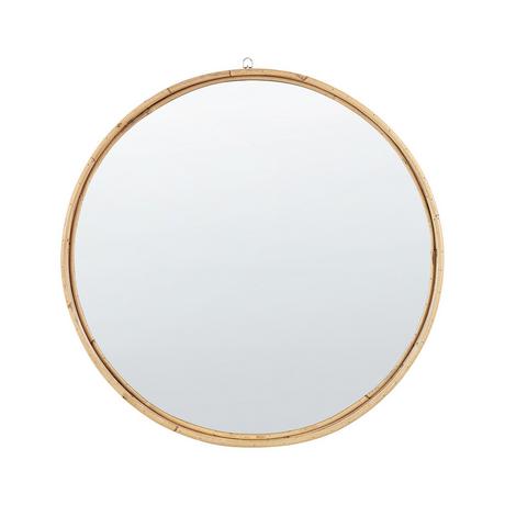 Beliani Miroir en Rotin Scandinave BARUNG  