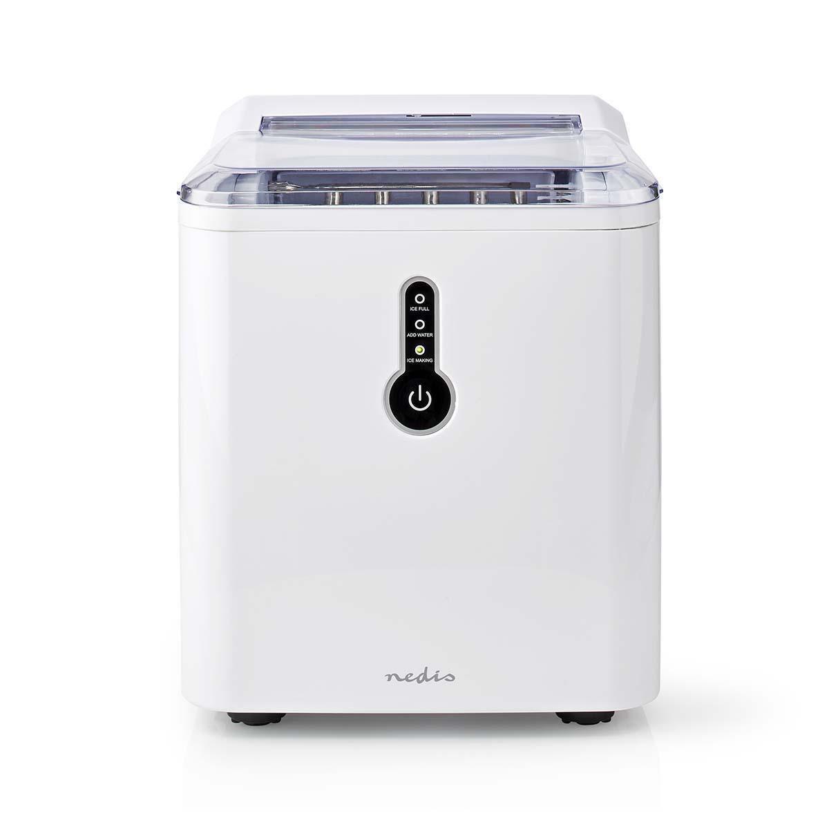 Nedis Nedis KAIC100FWT macchina per cubetti di ghiaccio Macchina per la produzione di cubetti di ghiaccio integrata/indipendente 12 kg/24h 120 W Bianco  