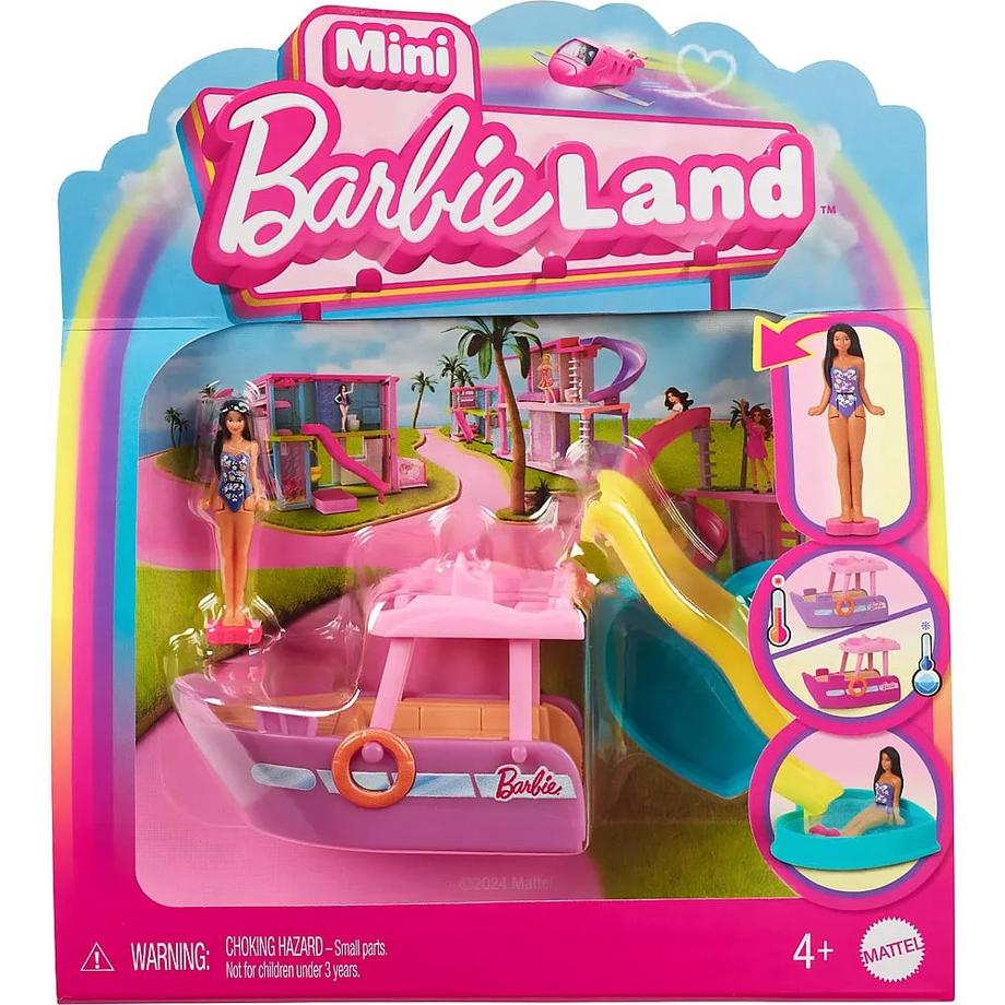 Barbie  Mini BarbieLand Traumboot mit Farbwechsel-Effekt 