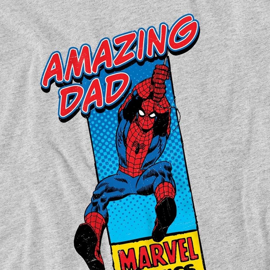Marvel Comics  T-ShirtFête Des Pères Motif Spiderman Motiftyle Rectangle D'angle Amazing Dad 