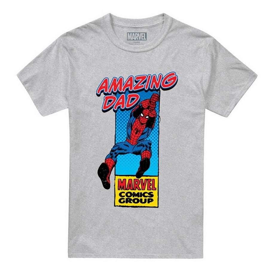 T-ShirtFête Des Pères Motif Spiderman Motiftyle Rectangle D'angle Amazing Dad