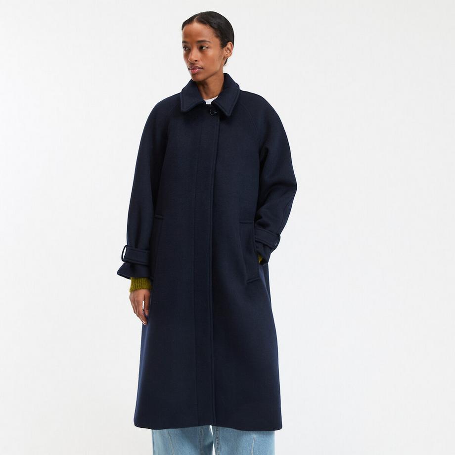 La Redoute Collections Manteau drap de laine mélangée  