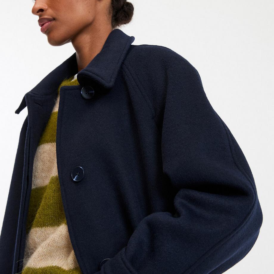 La Redoute Collections Manteau drap de laine mélangée  