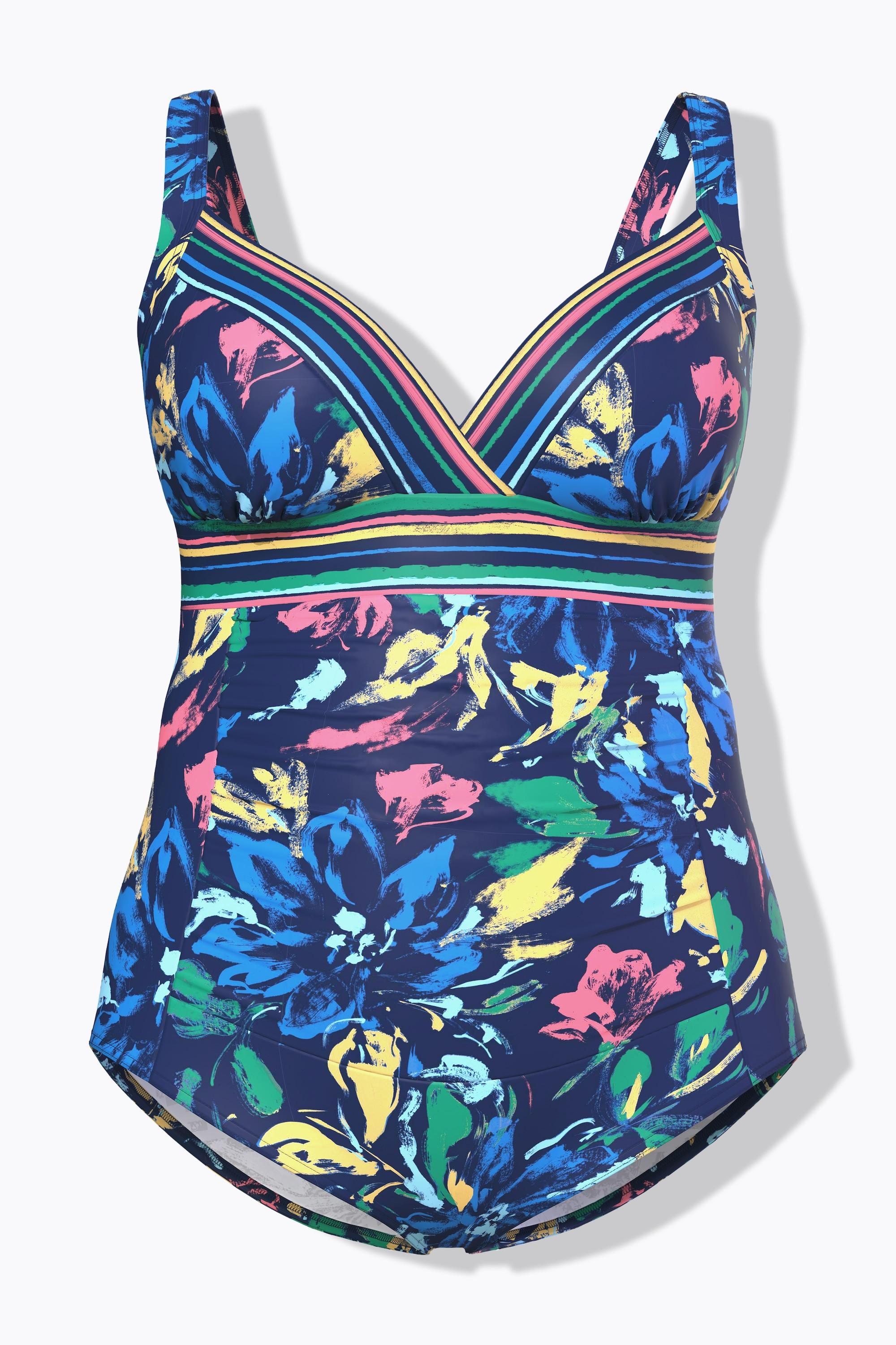 Ulla Popken Maillot de bain bonnets souples décolleté V Powermesh  