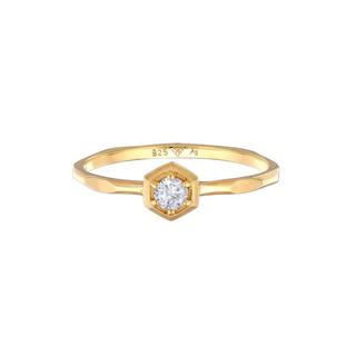 Elli  Bague Femmes Solitaire Géo Octagon Avec Cristal De Zirconium 