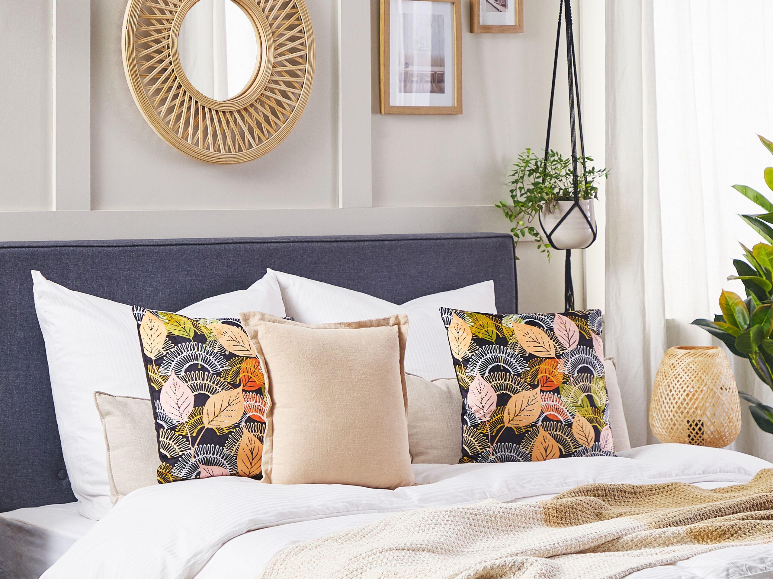 Beliani Lot de 2 coussins décoratifs en Velours Moderne LAGURUS  