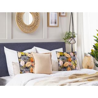 Beliani Lot de 2 coussins décoratifs en Velours Moderne LAGURUS  