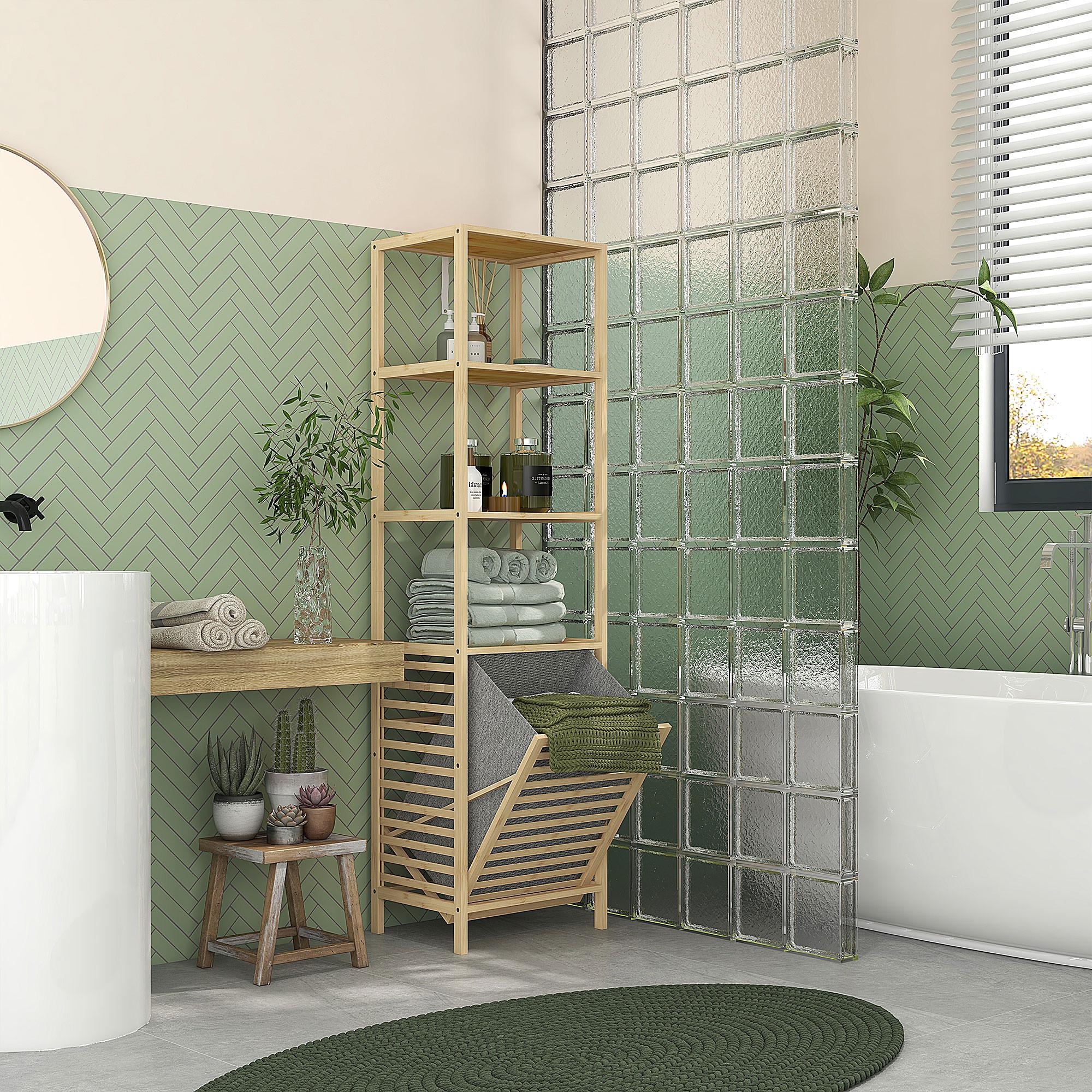 HOMCOM Etagère de salle de bain  