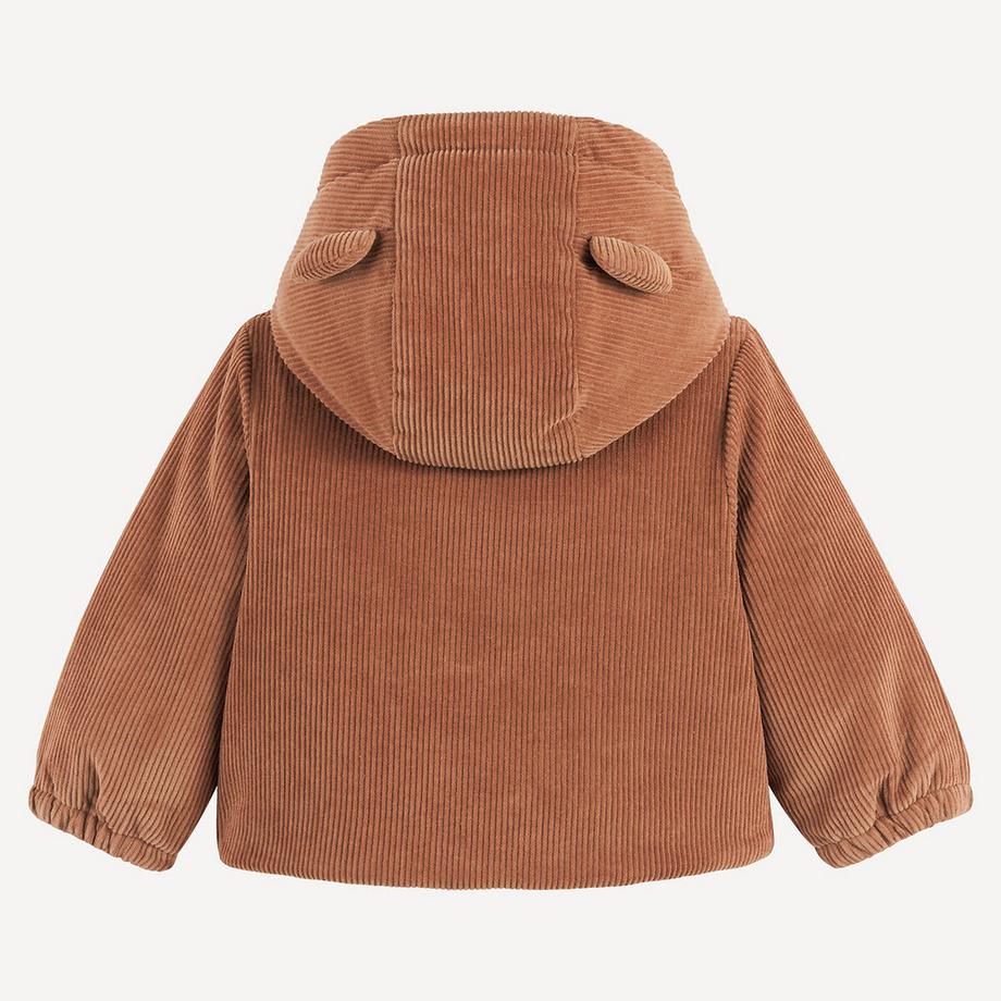 La Redoute Collections  Manteau chaud à capuche en velours doublé sherpa 