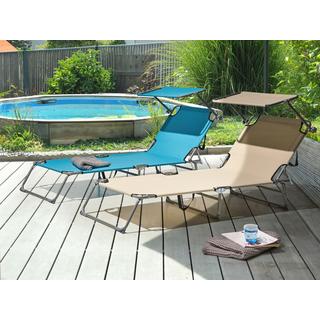 Beliani Lettino Prendisole en Acciaio Moderno FOLIGNO  