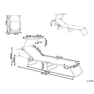 Beliani Lettino Prendisole en Acciaio Moderno FOLIGNO  