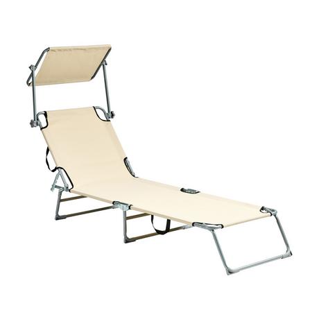 Beliani Lettino Prendisole en Acciaio Moderno FOLIGNO  