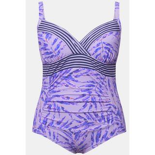 Ulla Popken Maillot de bain Imprimé palmiers Rayures Bonnets souples  