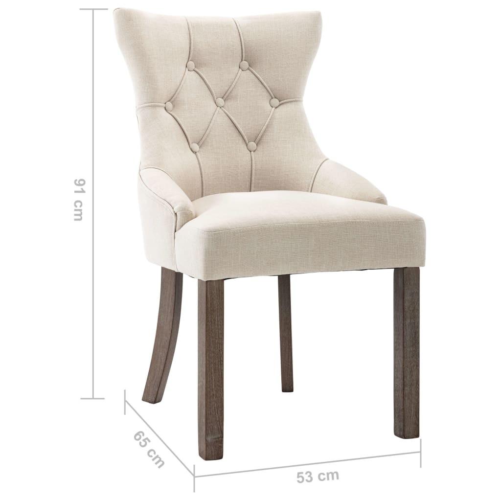 VidaXL Chaise de salle à manger tissu  