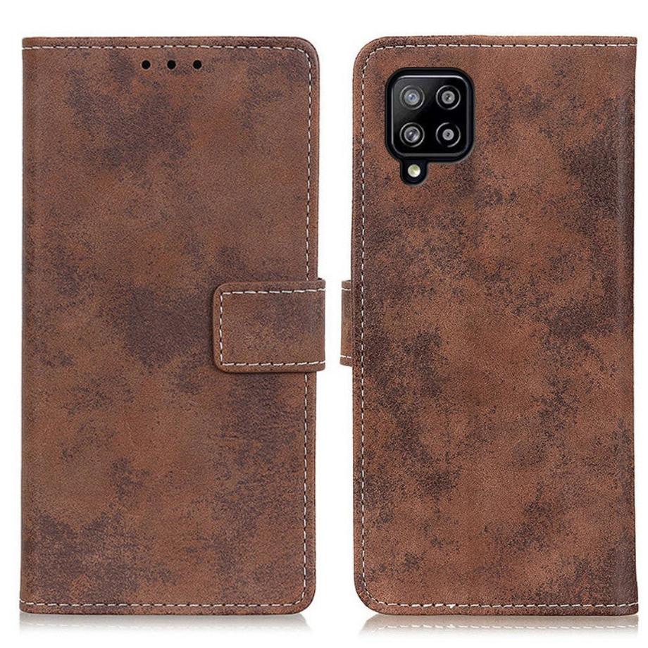 Cover-Discount  Galaxy A22 4G - Etui Vintage Aspect Daim 
