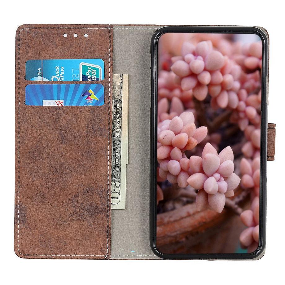Cover-Discount  Galaxy A22 4G - Etui Vintage Aspect Daim 